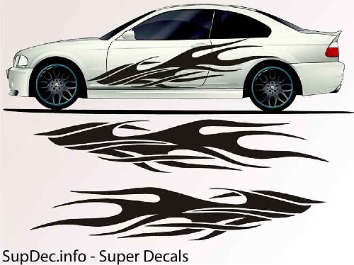 Fire Tribal Style Side Vinyl Decal Sticker