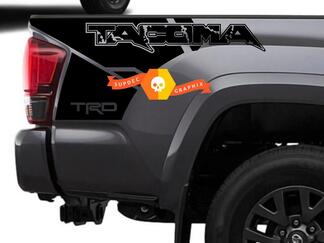 Pair of TRD Tacoma in Raptor Lines style Bed Side Vinyl Decals Kit Stickers for Tacoma 16-23