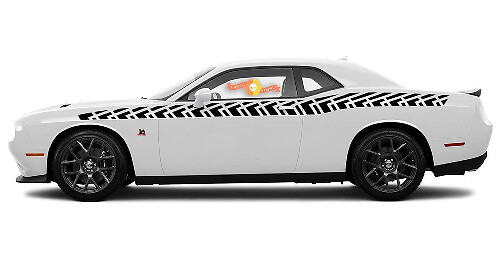 Full Length Style Bodyline Strobe Racing Stripe Kit for Dodge Challenger