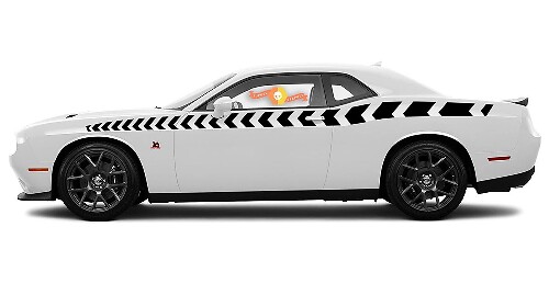 Full Length Style Bodyline Strobe Racing Stripe Kit #14 for Dodge Challenger