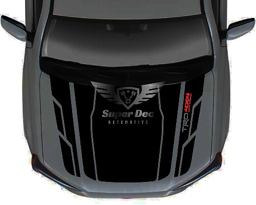 TRD Style Hood Vinyl Decal Kit for Toyota 4Runner Gen5 No Scoop