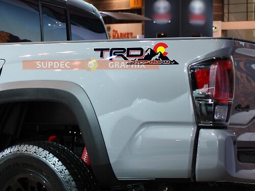 TRD Colorado Flag Style Bedside Vinyl Decal Sticker for Toyota Tacoma