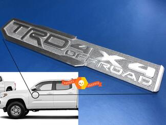 One TRD 4x4 Off Road Sport Pro Bro Metal Aluminum Badge BedSide Emblem Aluminium