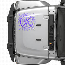 Compass Hood Vinyl Decal Sticker for Jeep Wrangler Rubicon_2