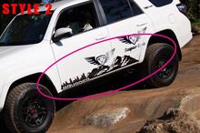 Side Mountains Trees travel Vinyl Sticker Decal fit to Toyota TRD PRO 4Runner 2