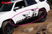 Side Mountains Trees travel Vinyl Sticker Decal fit to Toyota TRD PRO 4Runner 4