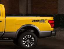 Pair of vinyl Stickers Decals designed for Nissan Titan PRO-4X off road 2