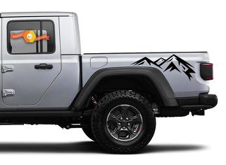 Jeep Gladiator 2 Side JT Small Mountain Rangedecal decal Factory Style Body Vinyl Graphic Stripes Kit 2018 - 2021