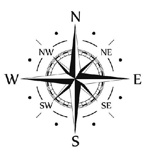 Compass Graphic Hood Vinyl Sticker Decal For Cars