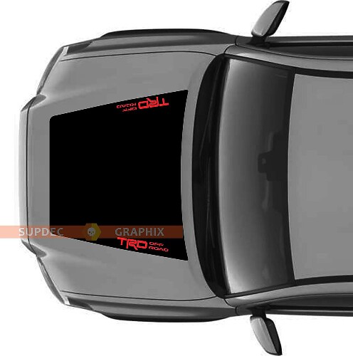 TRD 4x4 PRO Sport Off Road NO SCOOP! Hood Vinyl Stickers Decal For Toyota Tacoma 2016 - 2021