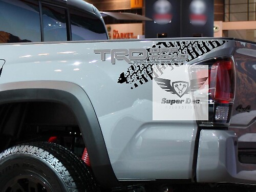 TRD Off Road with Tire Track Bedside Vinyl Decal Sticker for Toyota Tundra