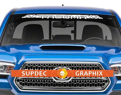 Tacoma Mountain Windshield Banner Vinyl Decal for Toyota Tacoma 
