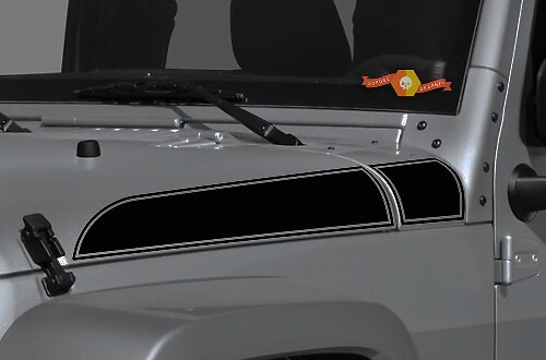 Stylish Saucy Hood with Trim Vinyl Sticker Decals for Jeep Wrangler Gladiator Rubicon JT JL JLU