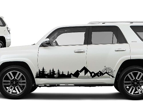 Mountain Forest Side Stripe Vinyl Decal Kit for Toyota 4Runner