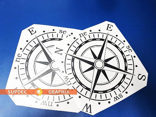 Pair of 14 Inch Bed Side Door Vinyl Stickers Decal Kit for Jeep Compass