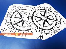 Pair of 14 Inch Bed Side Door Vinyl Stickers Decal Kit for Jeep Compass 2