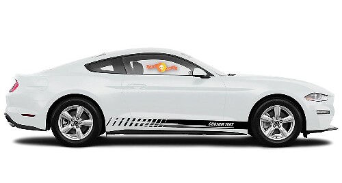 Racing rocker panel stripes vinyl decals stickers for Ford Mustang 2020