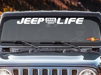 Jeep Wrangler Jeep Life Windshield Banner Vinyl Decal
