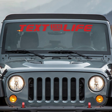Custom Text Life Windshield Banner Vinyl Sticker Decal for Jeep Wrangler 2