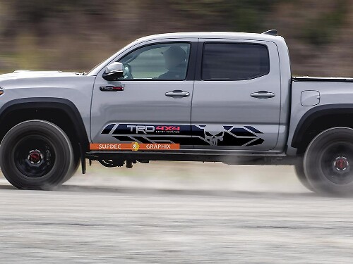 TRD 4x4 Punisher Rocker Panel Vinyl Decal for Toyota Tacoma 2016-2019