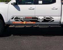 pair of TRD 4x4 Punisher Side Rocker Panel vinyl decal sticker fit to Toyota Tacoma 2016 -2019 2