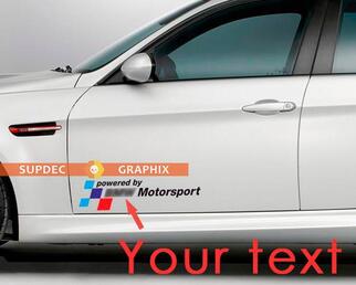 2 powered by Text Motorsport vinyl stickers decals for bmw M3 M5 M6 e36 e46 e92 e60 f10 f15 f16 f30 g05 g20