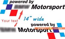 2 powered by Text Motorsport vinyl stickers decals for bmw M3 M5 M6 e36 e46 e92 e60 f10 f15 f16 f30 g05 g20 3