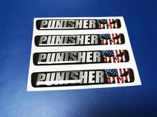 One Steering Wheel Punisher Challenger Charger emblem domed Sticker Decal 3