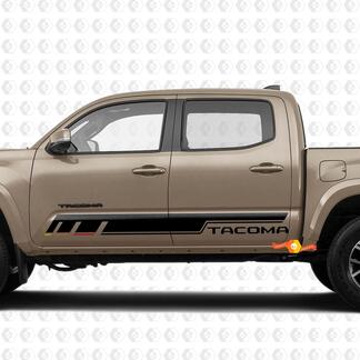 Pair Vintage Stripes for Tacoma Side Rocker Panel Vinyl Stickers Decal fit to Toyota Tacoma TRD Off Road Pro Sport