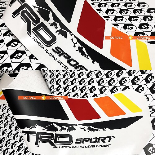 TRD Sport Style Mountain Vintage Side Stripe Decal Kit for Toyota Tacoma 2005-2020 