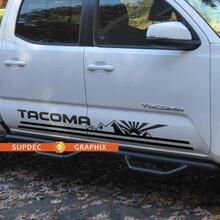 TRD Mountains and JDM rising sun 4x4 Bed Stripes Vinyl Stickers Decal Kit for Toyota Tacoma TRD 2