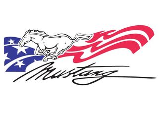 Mustang USA Logo Decal Sticker #4