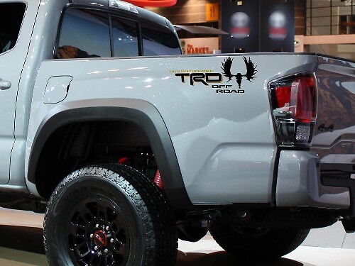 TRD Off Road Moose Skull Bedside Vinyl Decal Sticker for Toyota Tundra