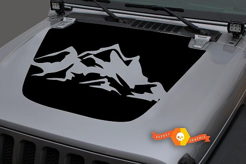 Mountains Hood Vinyl Decal Sticker Graphics Kit for Jeep Gladiator JT Wrangler JL JLU