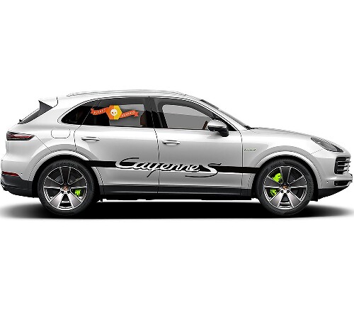 Porsche Cayenne S Script Side Stripes Decal Sticker 2003–present