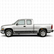 Topographic Contour Door & Rocker Panel Vinyl Stripes for Chevrolet Silverado 1500 GMT800 1999-2007_2
