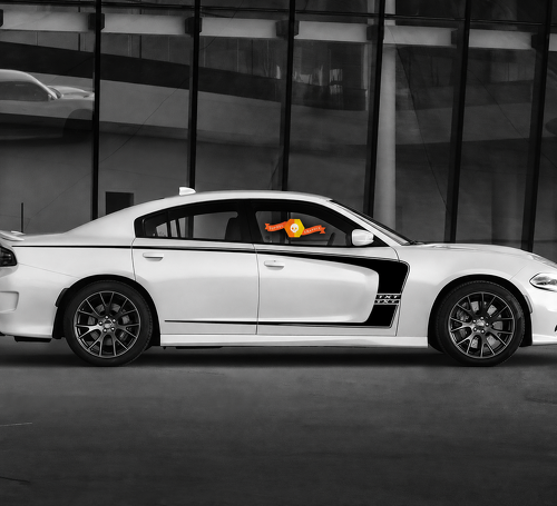 Custom Two Line C Stripes Side Vinyl Decal Sticker for Dodge Charger 2011-2020