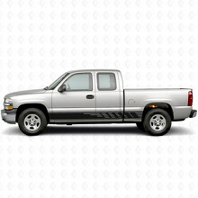 Staggered Slot Door & Rocker Panel Vinyl Stripes for Chevrolet Silverado 1500 GMT800 1999-2007_2