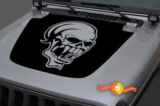Jeep 2018-2021 Gladiator Wrangler JL JLU JT Hood war vampire skull black mark Vinyl Decal Sticker Graphic