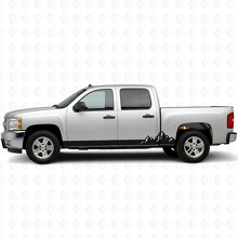 Mountain Range Door & Rocker Panel Vinyl Stripes for Chevrolet Silverado 1500 GMT900 2007-2013_2