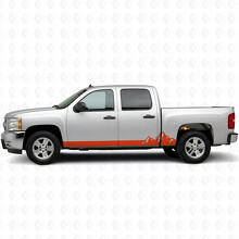Mountain Range Door & Rocker Panel Vinyl Stripes for Chevrolet Silverado 1500 GMT900 2007-2013_4