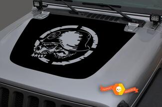 Jeep 2018-2021 Gladiator Wrangler JL JLU JT Hood war Metal Mulisha Vinyl Decal Sticker Graphic