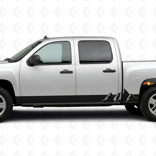 Alpine Ridge Door & Rocker Panel Vinyl Stripes for Chevrolet Silverado 1500 GMT900 2007-2013_1