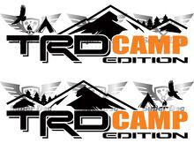 TRD 4x4 PRO Sport Off Road Camp Edition Mountains Forest Side Vinyl Stickers Decal fit to Tacoma Tundra 4Runner 2