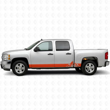 Layered Peaks Door & Rocker Panel Vinyl Stripes for Chevrolet Silverado 1500 GMT900 2007-2013_4