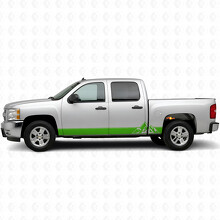 Layered Peaks Door & Rocker Panel Vinyl Stripes for Chevrolet Silverado 1500 GMT900 2007-2013_6
