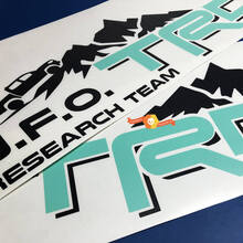 Pair of TRD UFO Research Team Side Vinyl Decals Stickers for Toyota Tacoma 2 colors 2