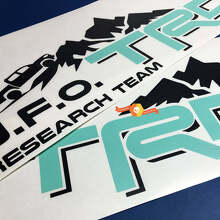 TRD-Style U.F.O. Research Team Bedside Vinyl Decal Sticker for Toyota Tacoma_2