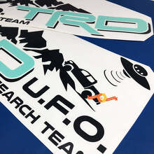 TRD-Style U.F.O. Research Team Bedside Vinyl Decal Sticker for Toyota Tacoma_3