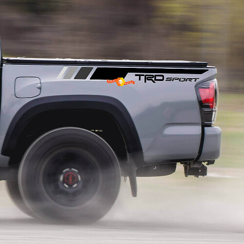 TRD Sport Style Stripes Bedside Vinyl Decal Sticker for Toyota Tacoma